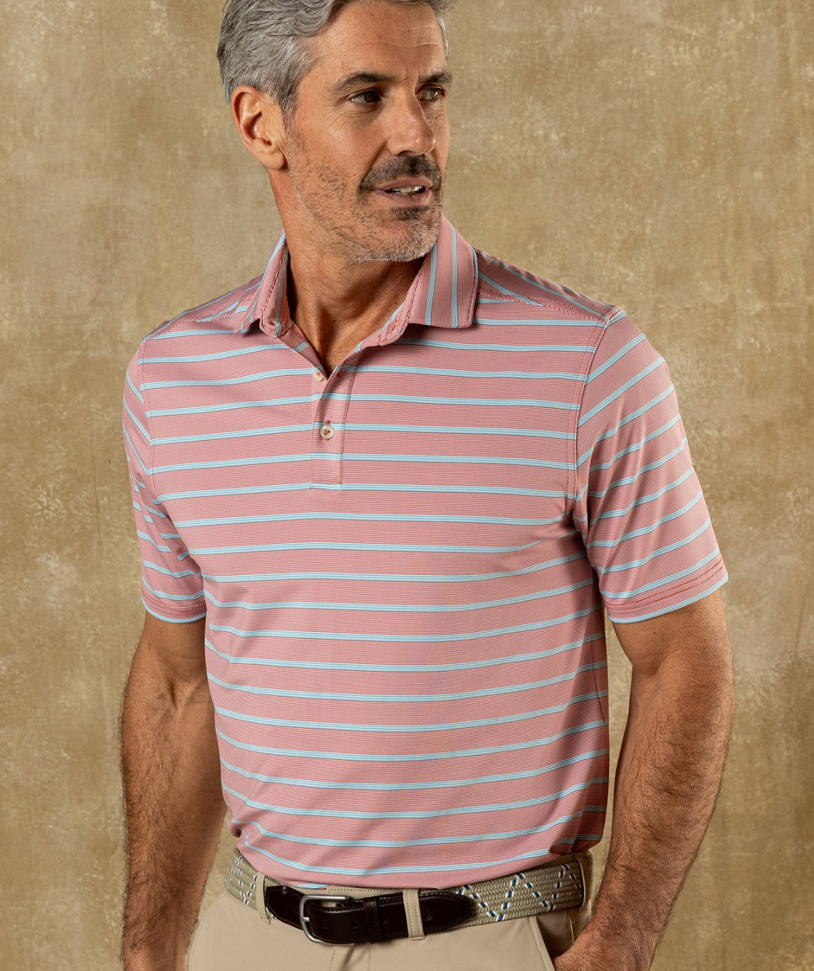 Duck Head - Long Drive Performance Polo Eldred (Rosewood)