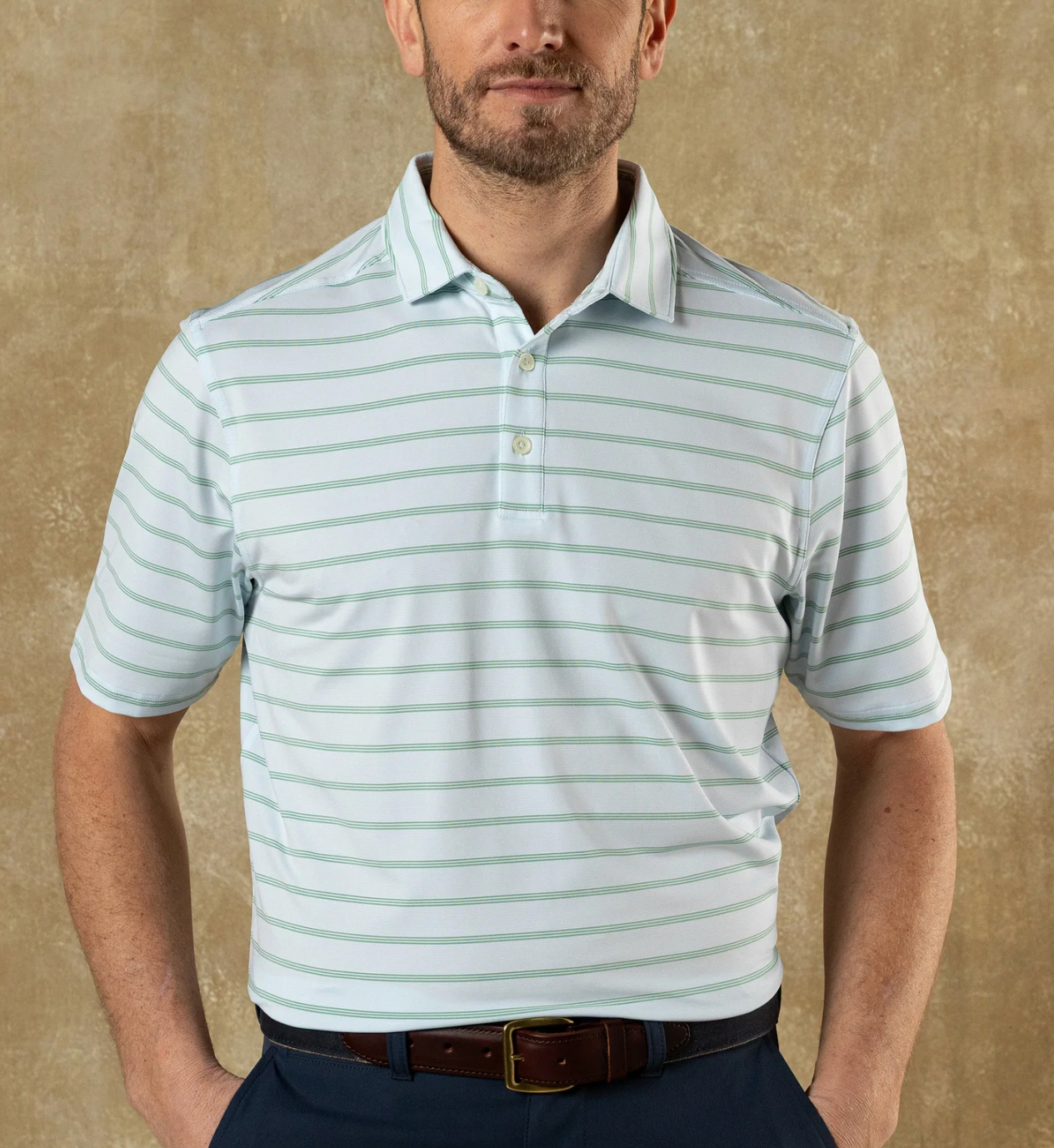 Duck Head - Long Drive Performance Polo Eldred (Sky Blue)