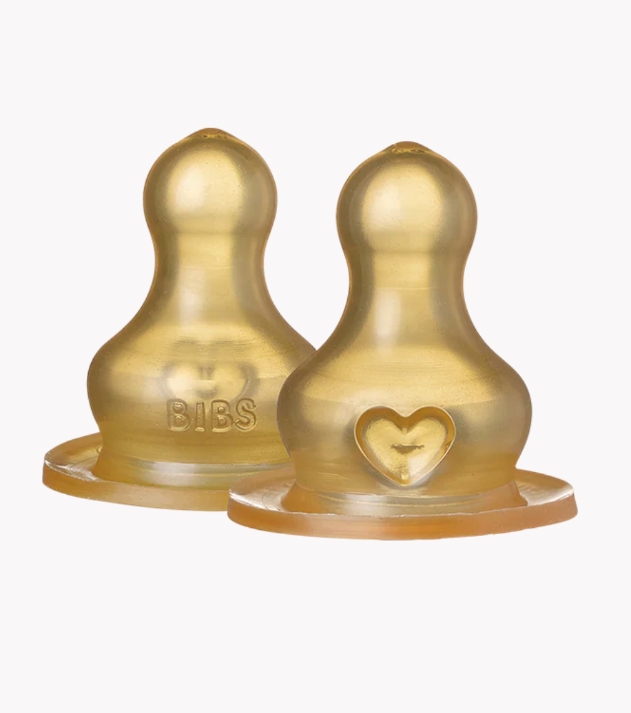 BIBS - Medium Flow Bottle Latex Nipple