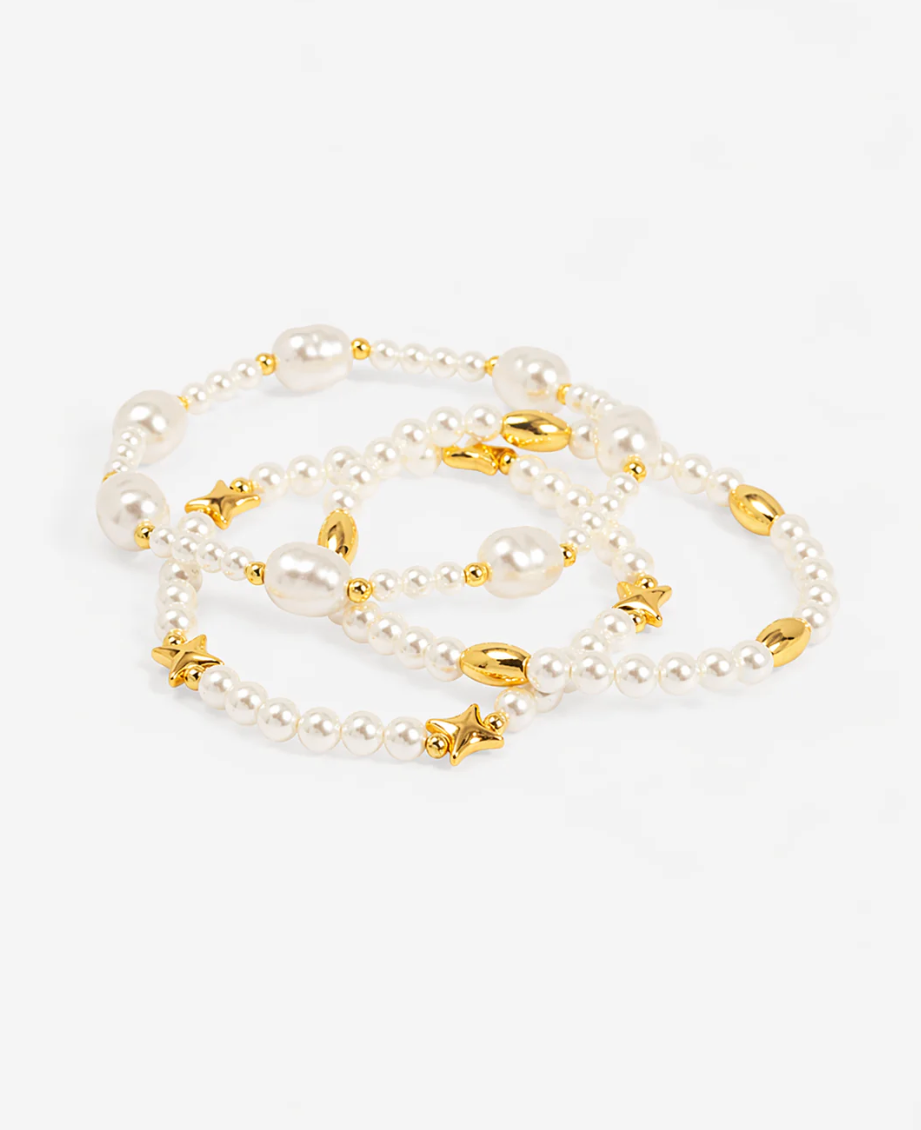 Vioroo Starcrossed Pearl Bracelet Set