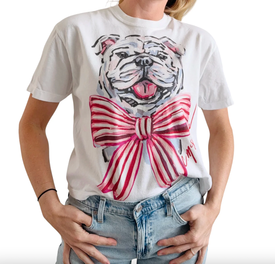 Chelsea McShane Tee - Bulldog (Red/Pink)