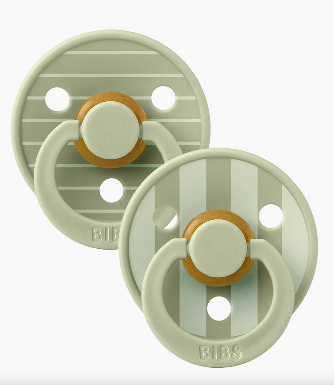 BIBS - STUDIO Colour Pacifiers 2 Pack Pin - Sage Mix