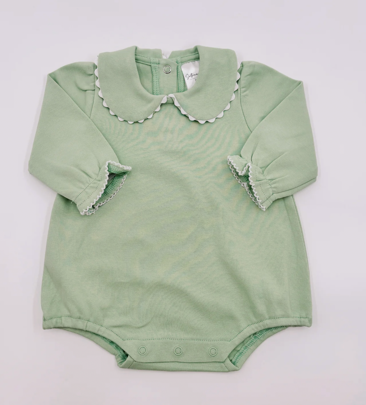 Long Sleeve Scalloped Bubble (Light Green)