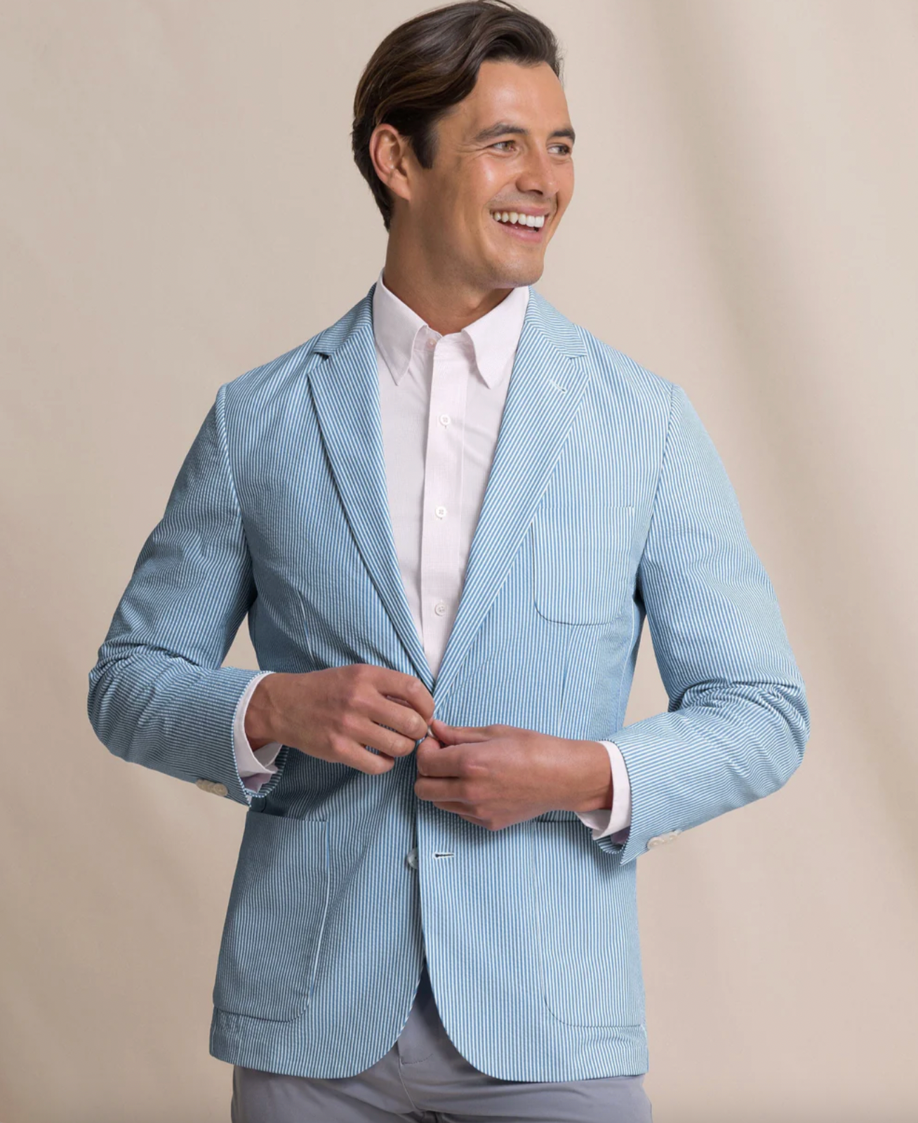 Southern Tide - Pamlico Seersucker Blazer (Ocean Channel)