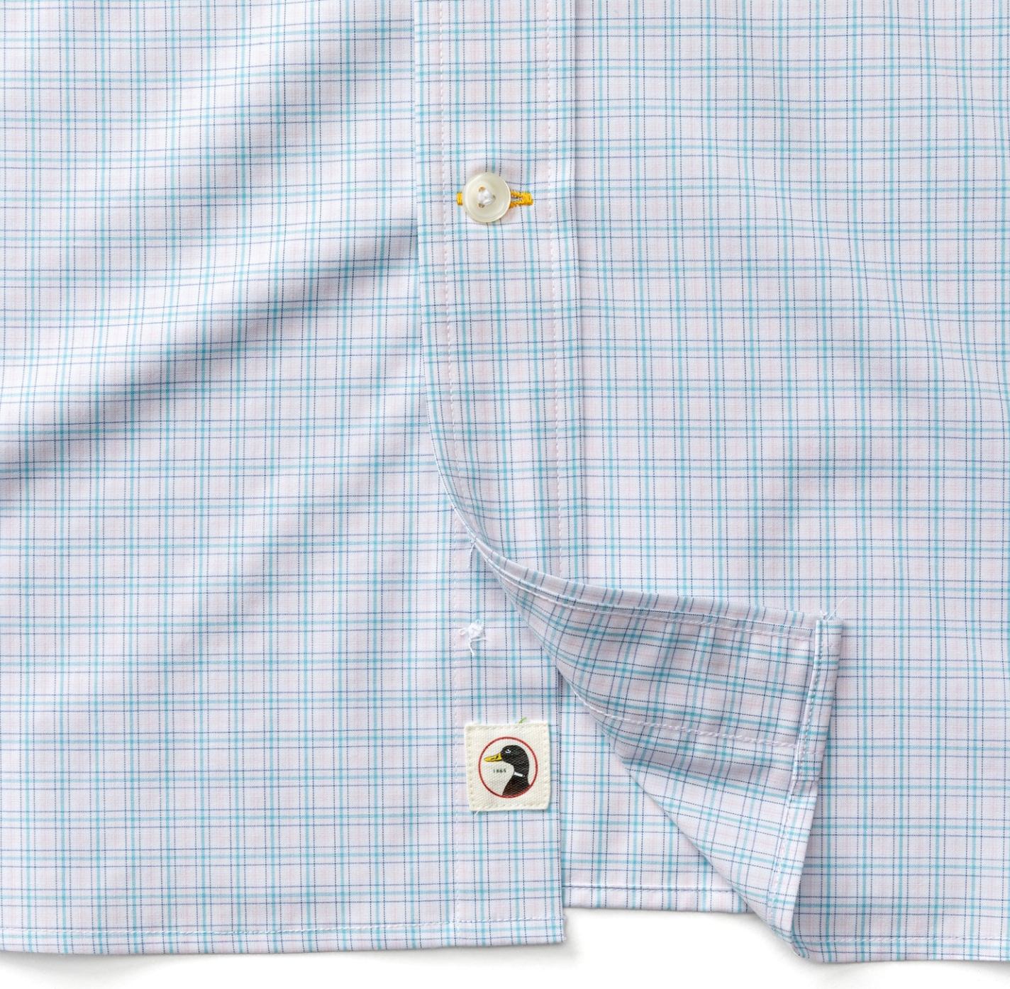 Duck Head - Performance Poplin Sport Shirt Stokes Plaid (Pale Pink)
