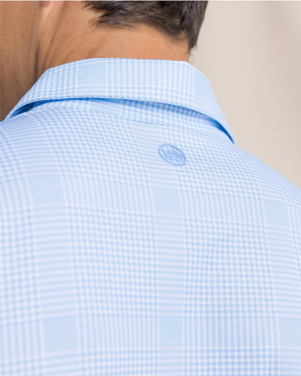 Southern Tide - Driver Coral Key Plaid Polo (Ocean Channel)