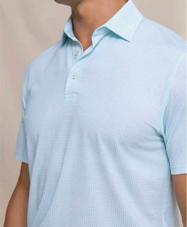 Southern Tide - Driver Coral Key Plaid Polo (Gulf Shore)