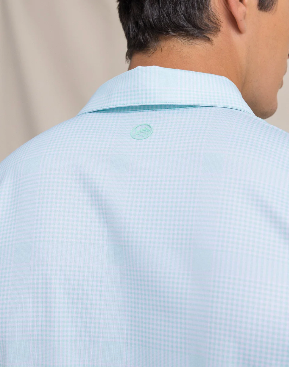 Southern Tide - Driver Coral Key Plaid Polo (Gulf Shore)