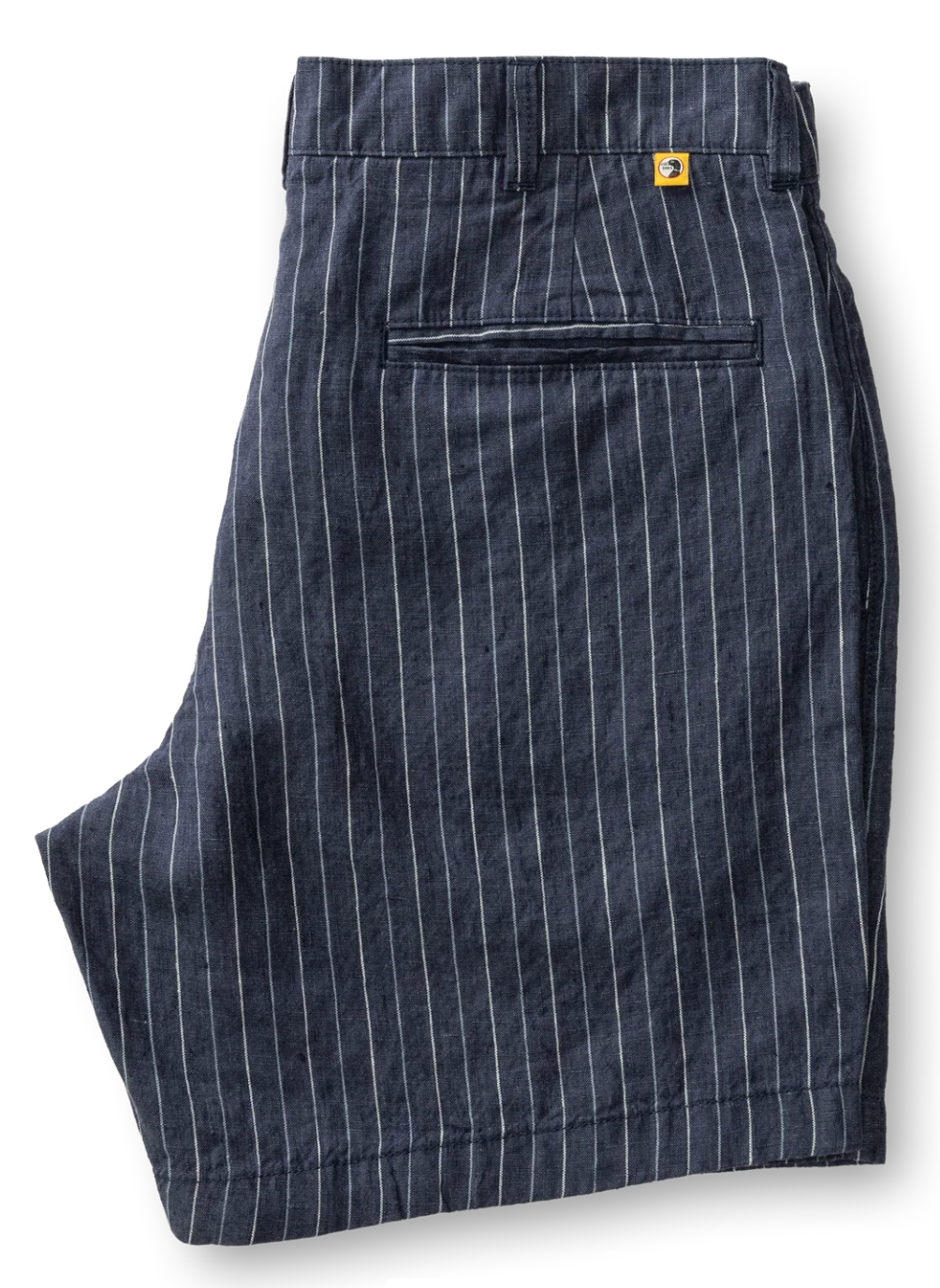 Duck Head - 7in Gold School Linen Short  (Navy Stripe)