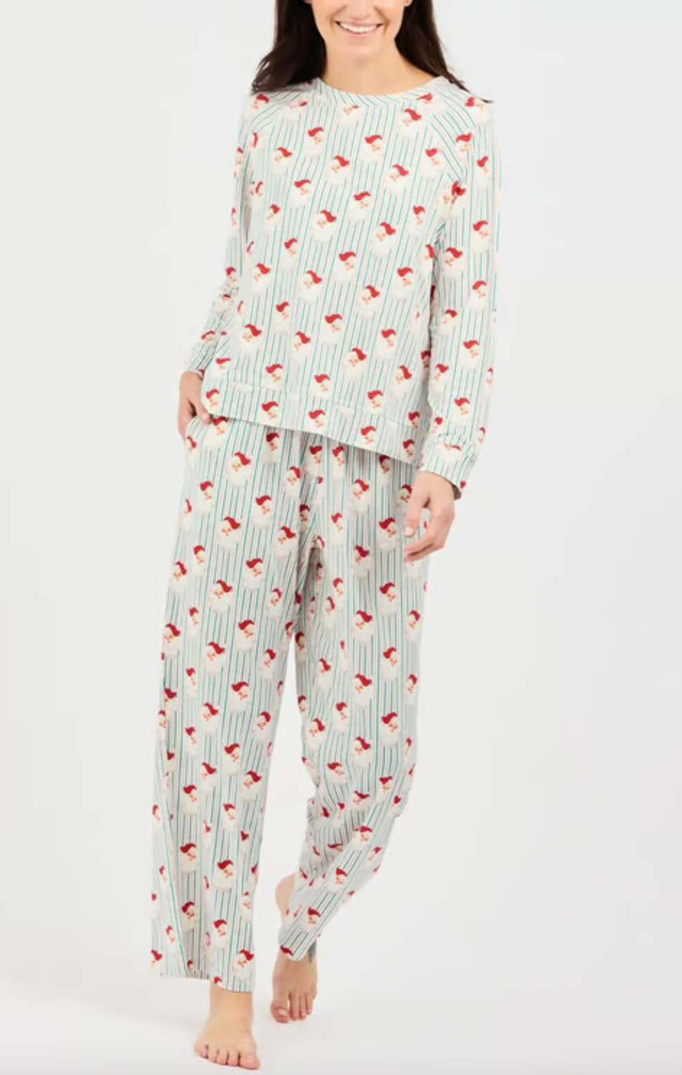 Mary Square - Annie Pajamas (Santa Baby Stripes)
