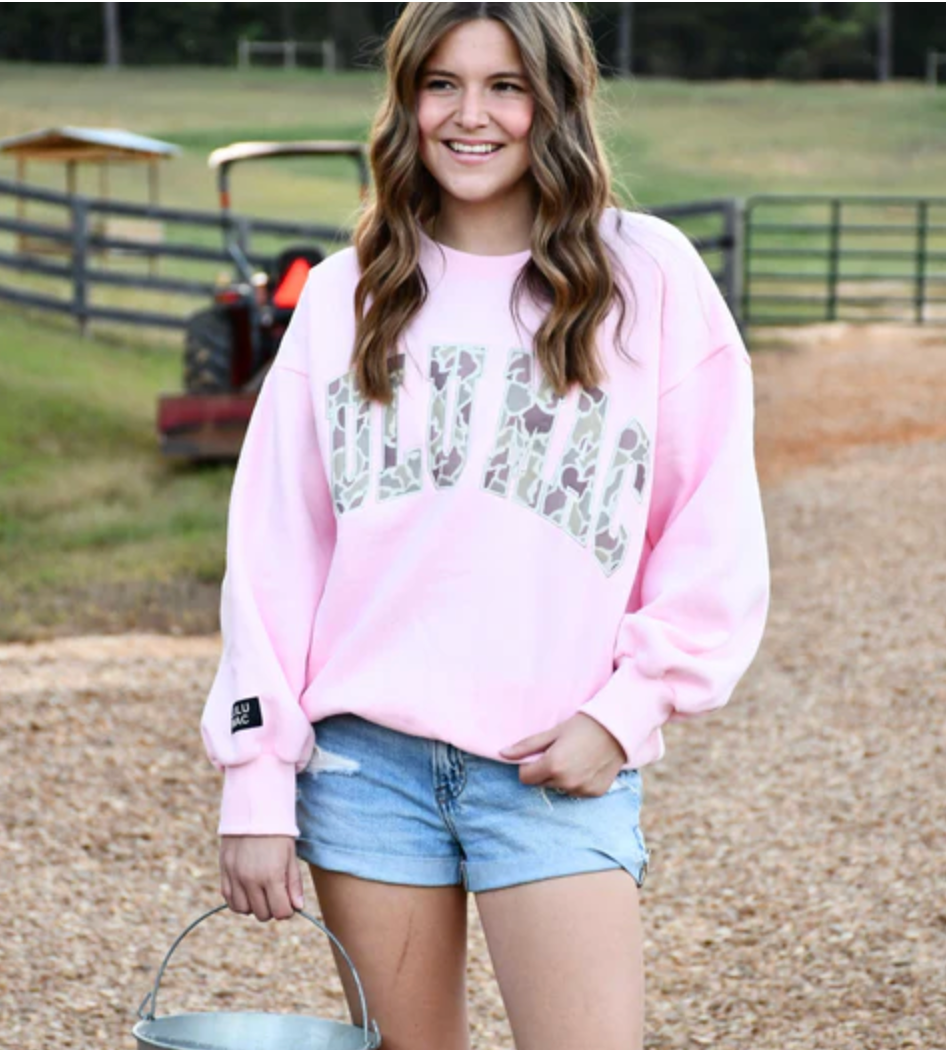 LULU MAC Sweatshirt (Lt Pink Camo)