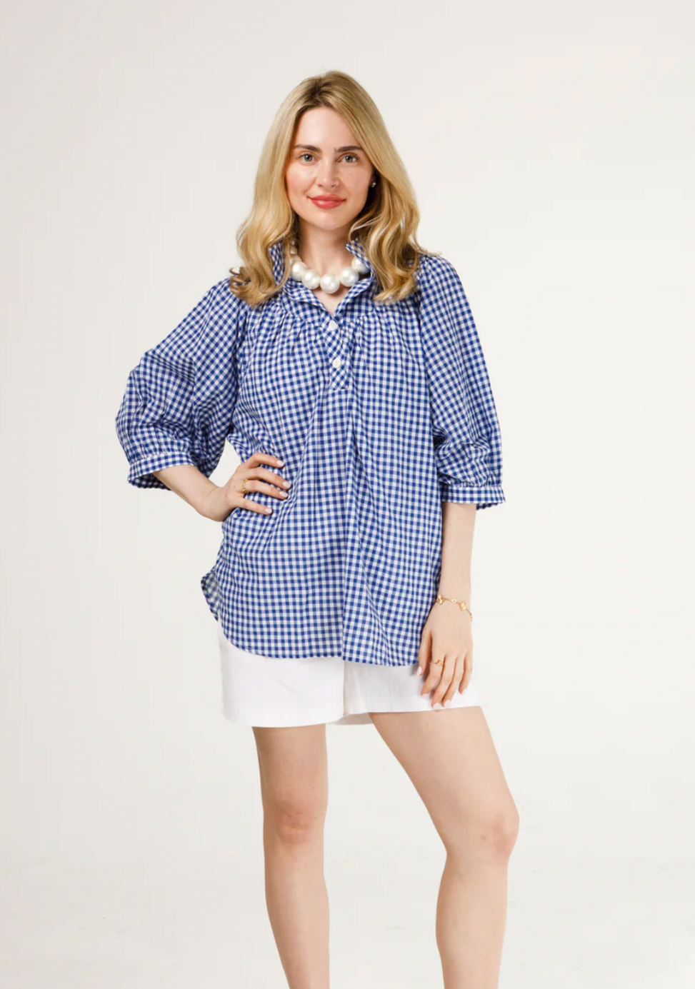 Holly Shae - Avie Top (Blue and White Gingham)