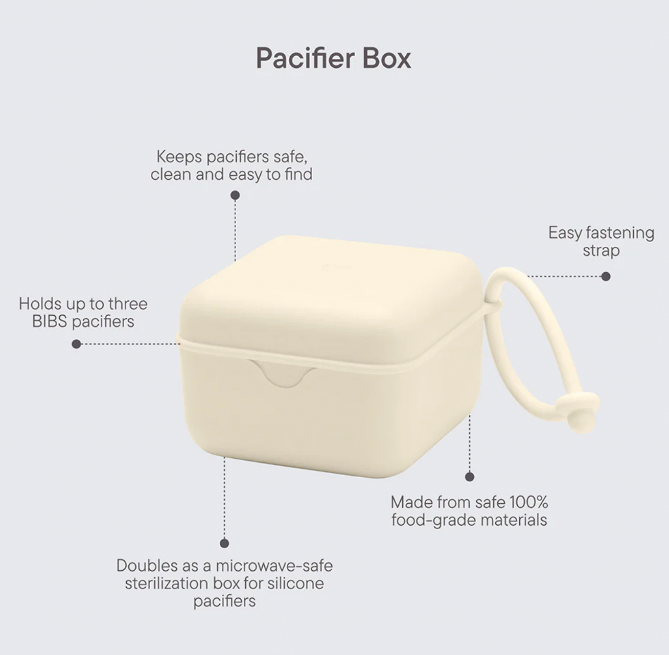 BIBS - Pacifier Box (Ivory)