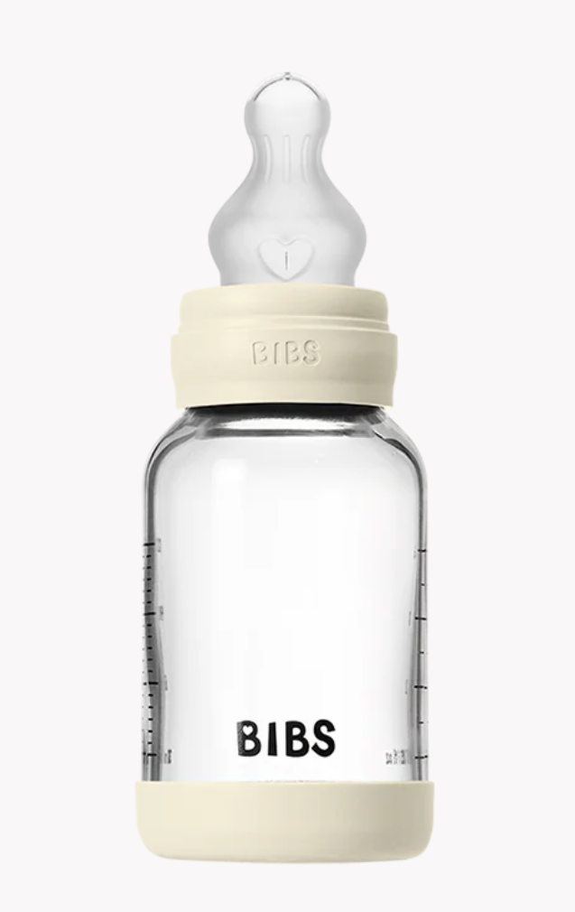BIBS - 4 oz Silicone Glass Bottle (Ivory)