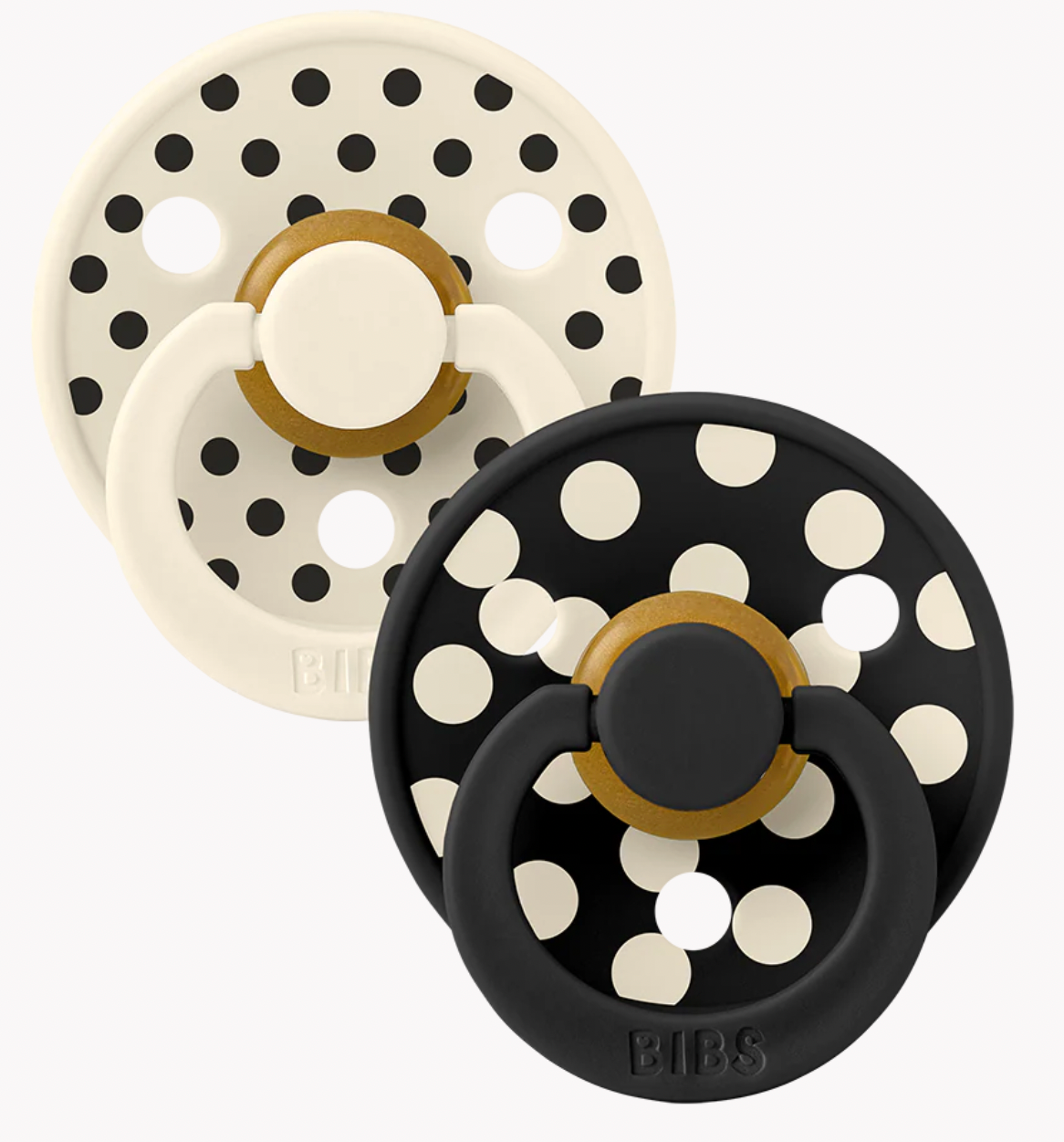 BIBS - STUDIO Polka 2 Pack (Ivory/Black)