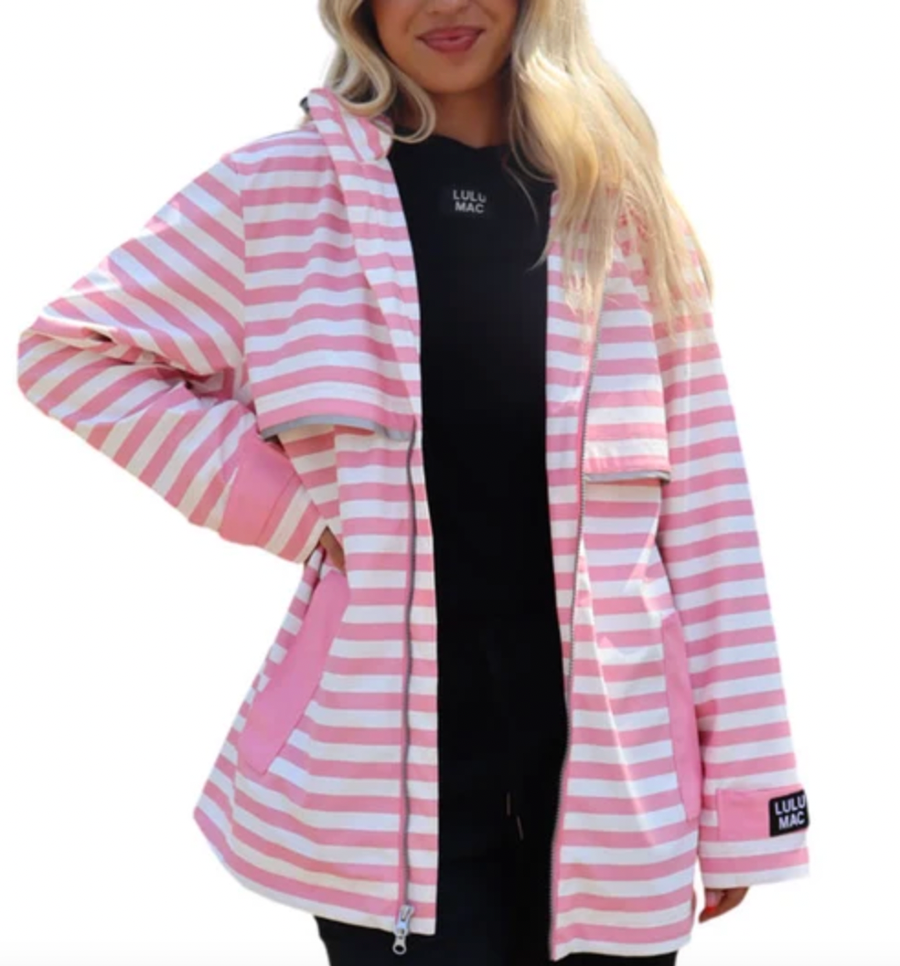 LULU MAC Raincoat - Pink/White Stripe