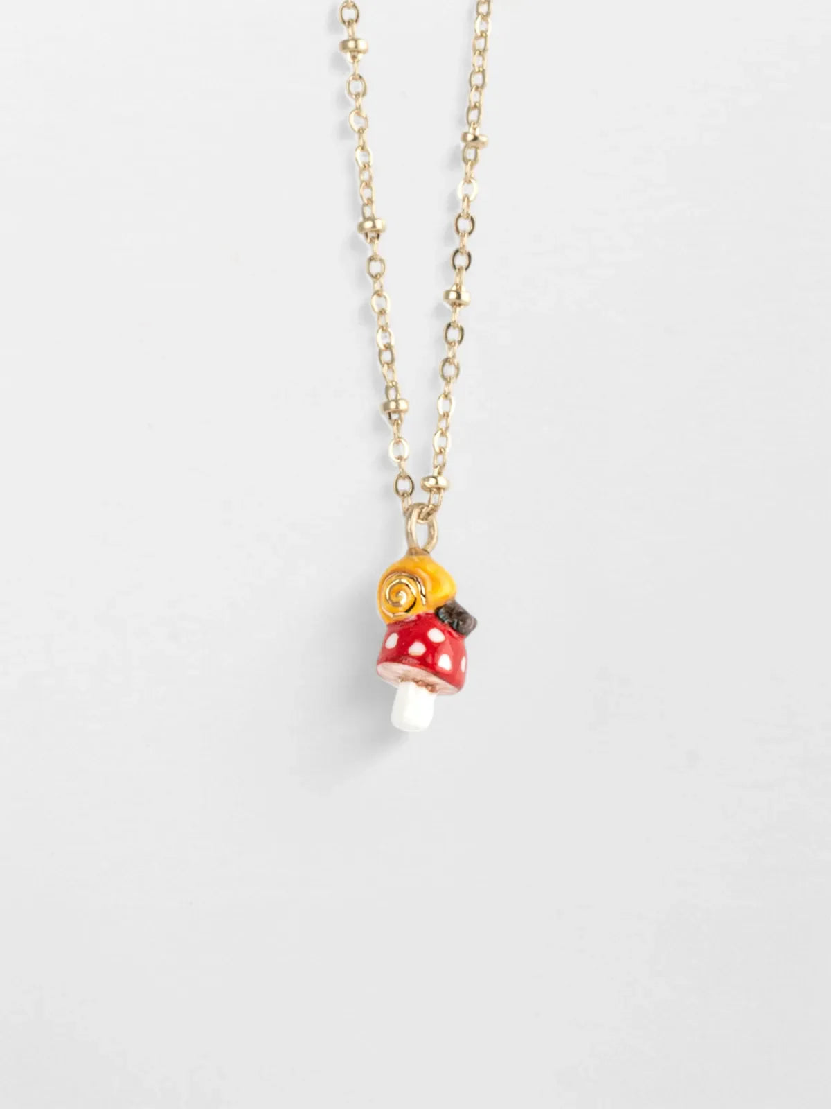 Nach - Snail on a Mushroom Necklace