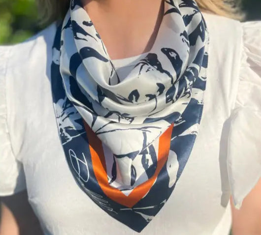 Dallis Foshee - Auburn Scarf (Navy)