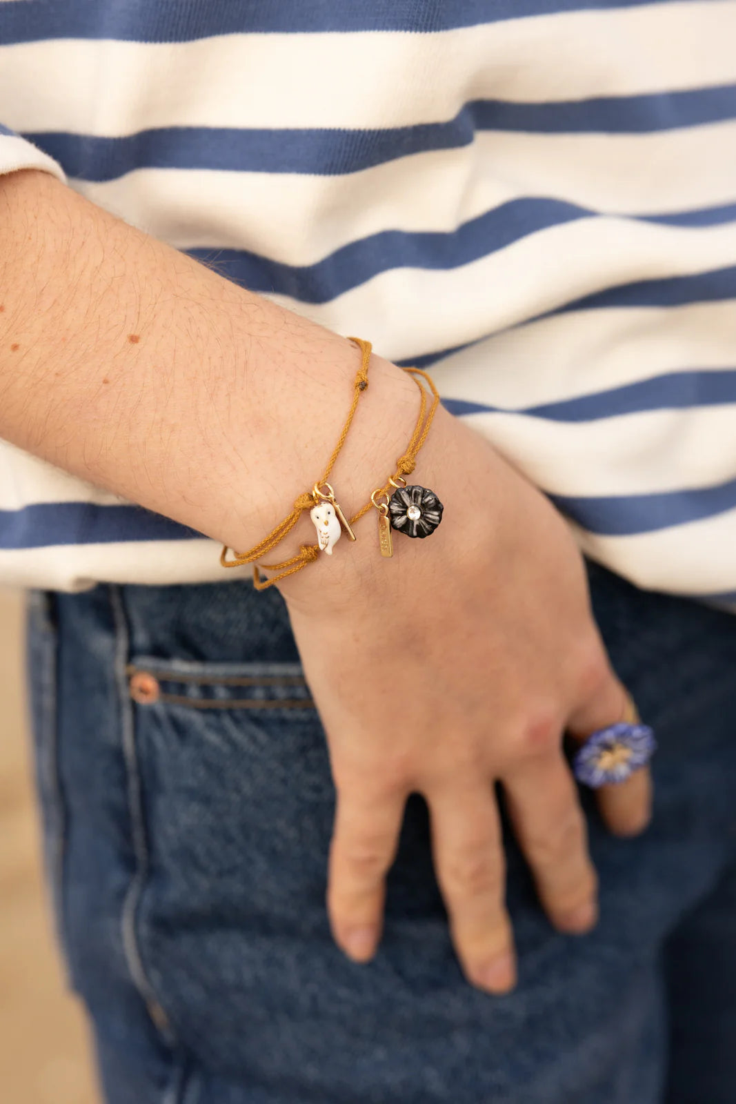 Nach - White Owl Charm Bracelet