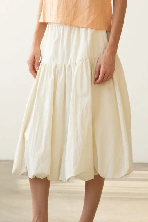 Bubble Midi Skirt (Ivory)