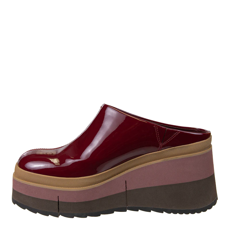 Naked Feet - Coach Platform Clogs (Deep Red)