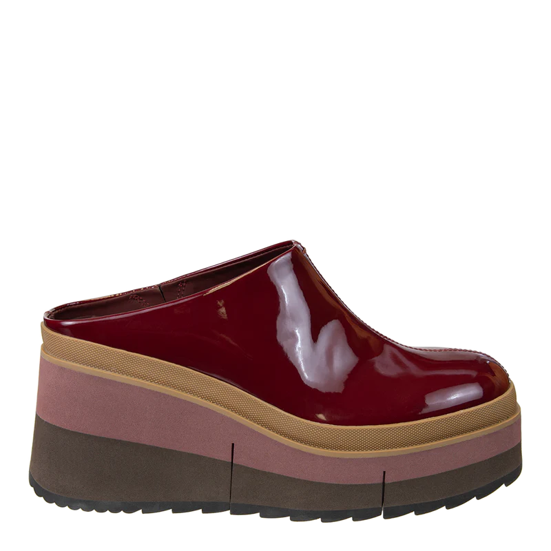 Naked Feet - Coach Platform Clogs (Deep Red)