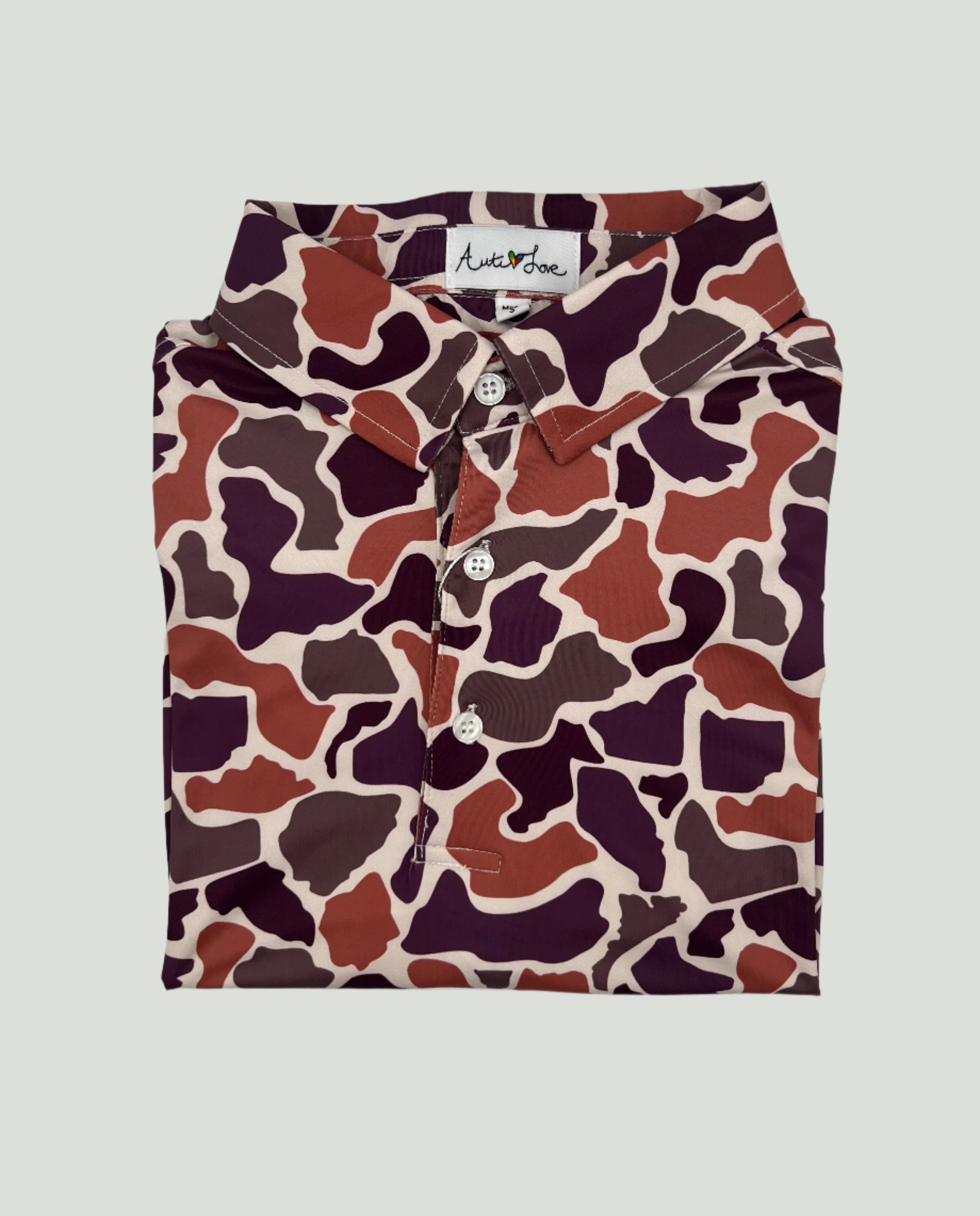 AutiLove - Performance Polo (Old School Camo)