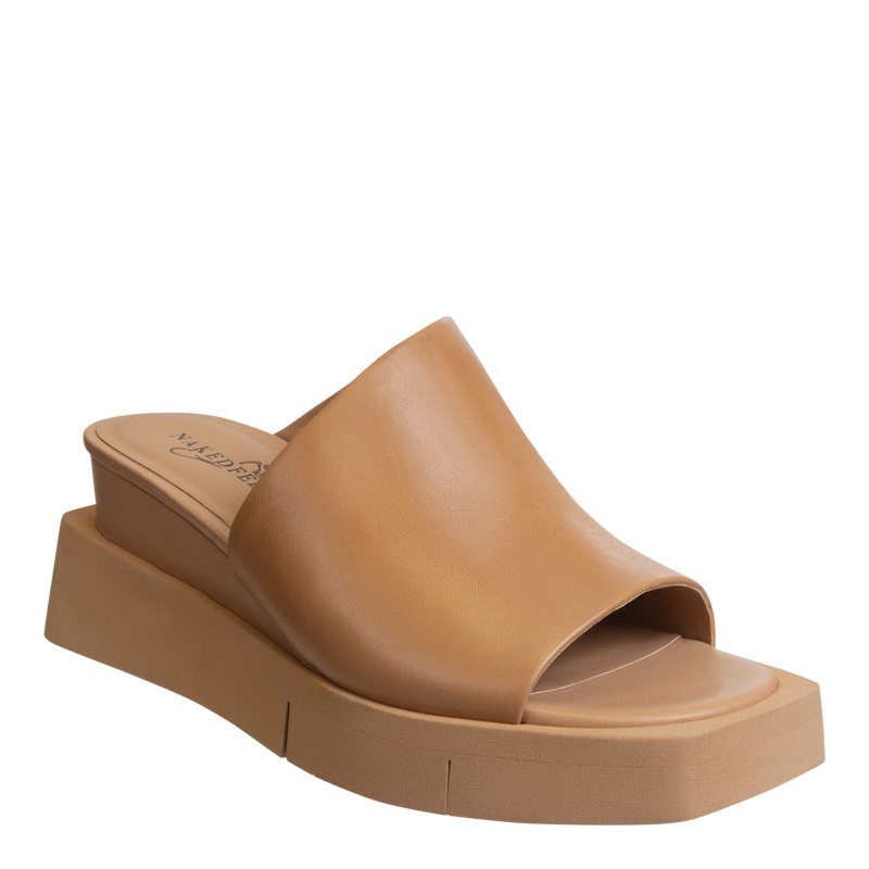 Infinity Wedge Sandals in Camel - Naked Feet
