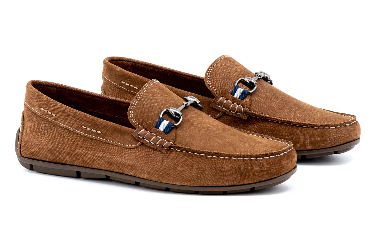 Martin Dingman - Bermuda Nubuck Horse Bit Loafers (Bark)