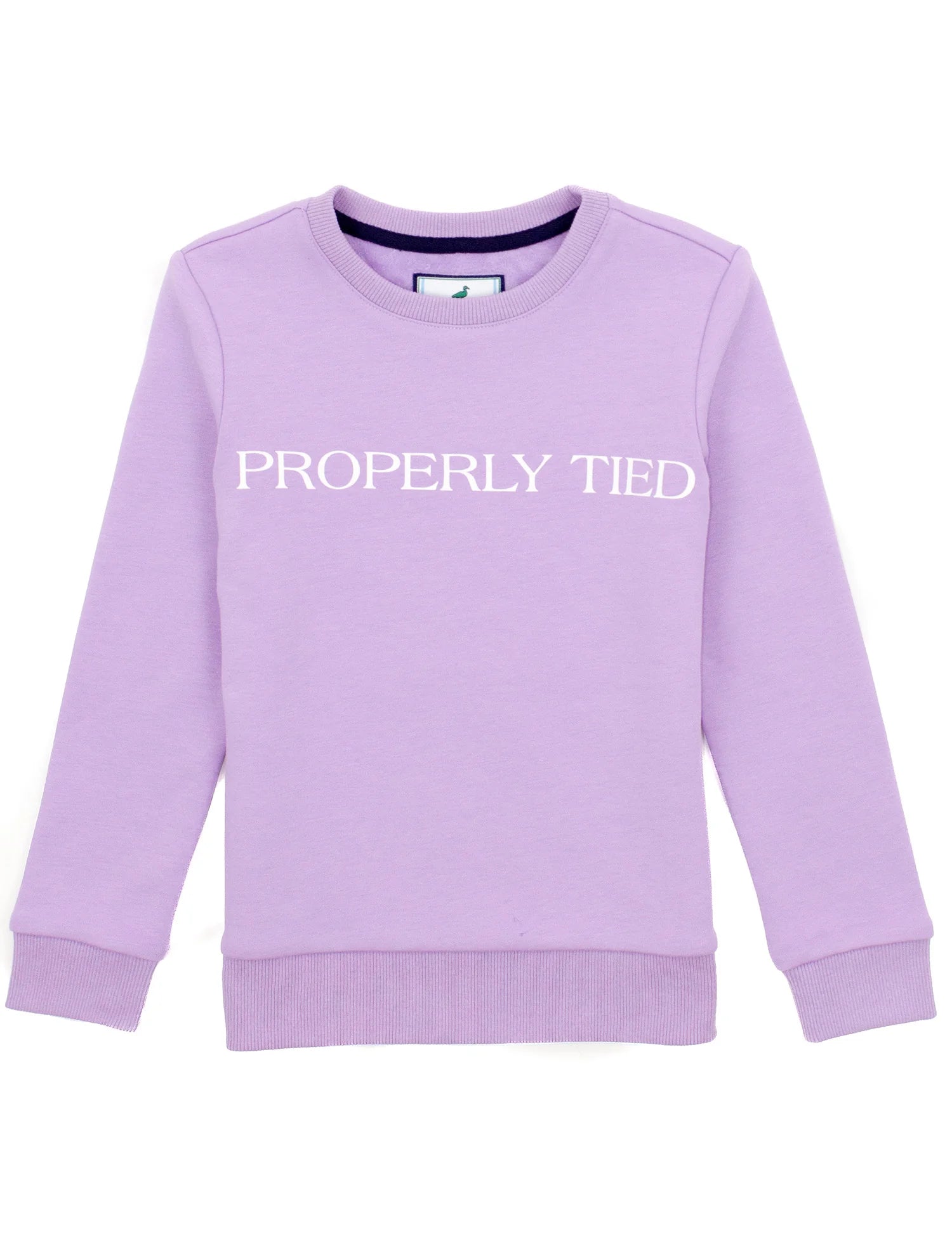 Properly Tied - Girls Laurel Crew (Lilac)