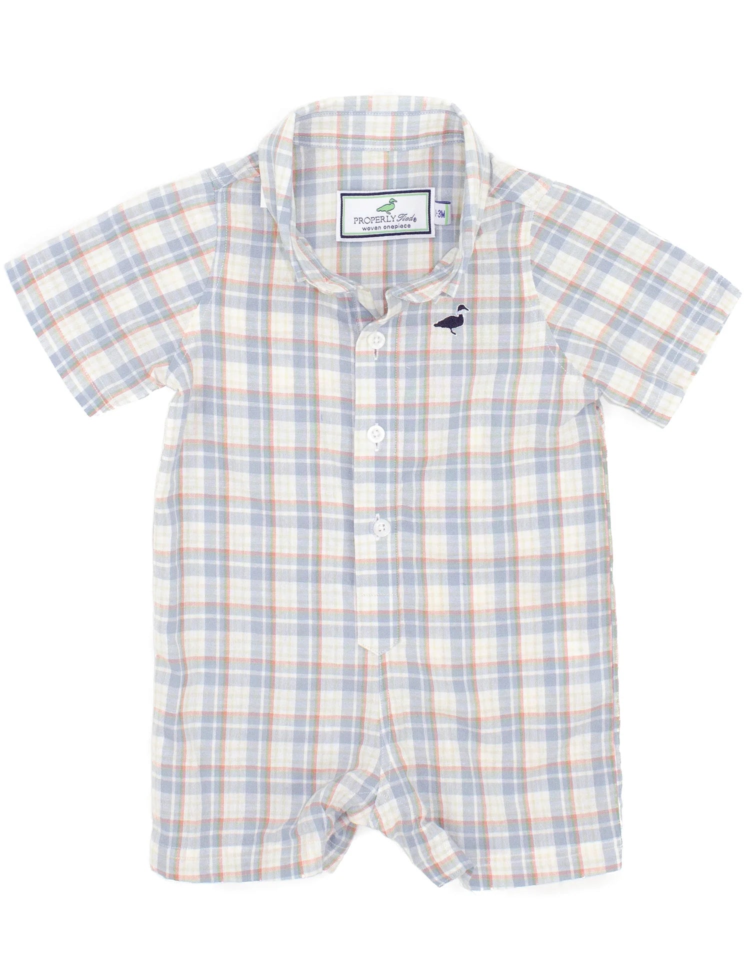 Properly Tied - Baby Seasonal Shortall (Prairie Sky) *Final Sale*