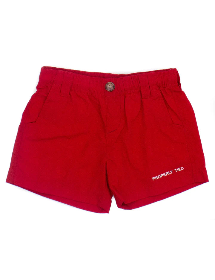 Properly Tied - Spring Boys Mallard Short (Red)