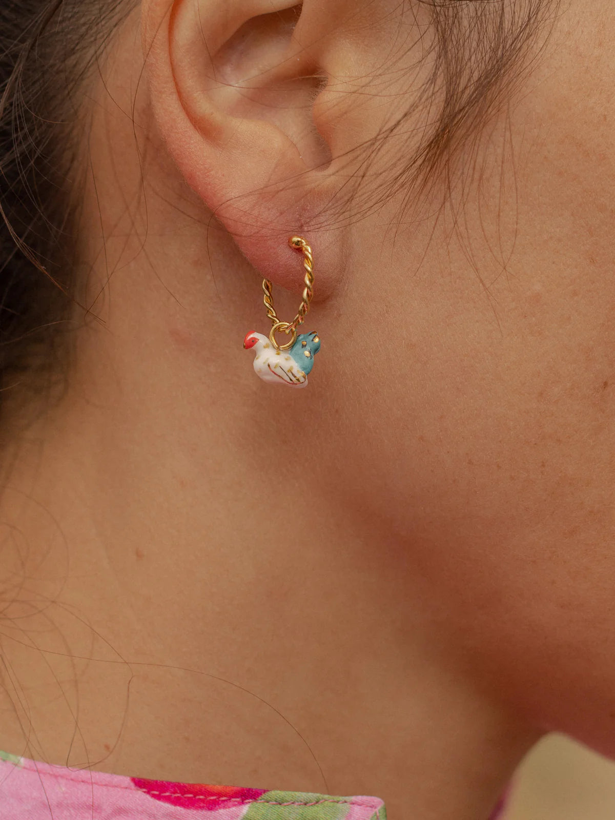 Nach - Harvest Time Hen Mini Earrings