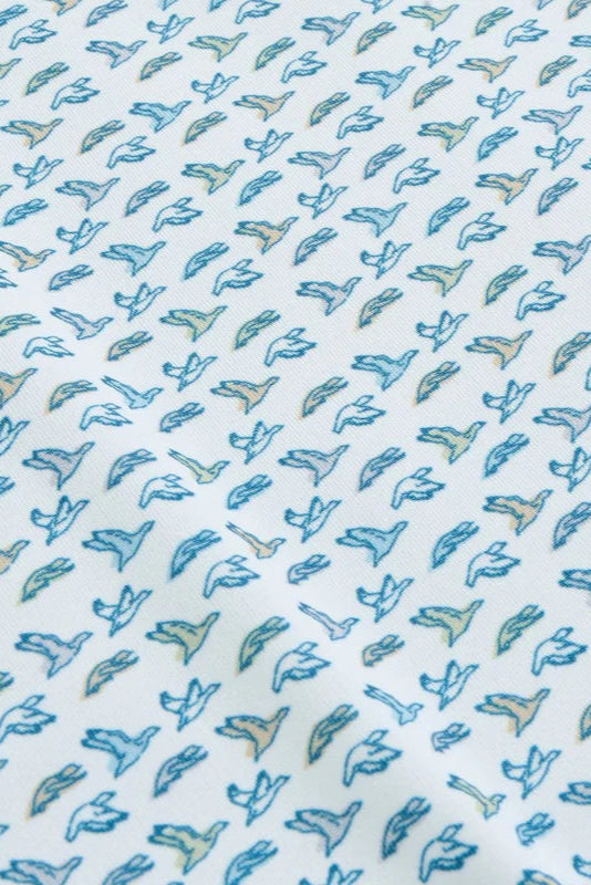 Genteal - Soaring Silhouettes Printed Performance Polo (Opal)