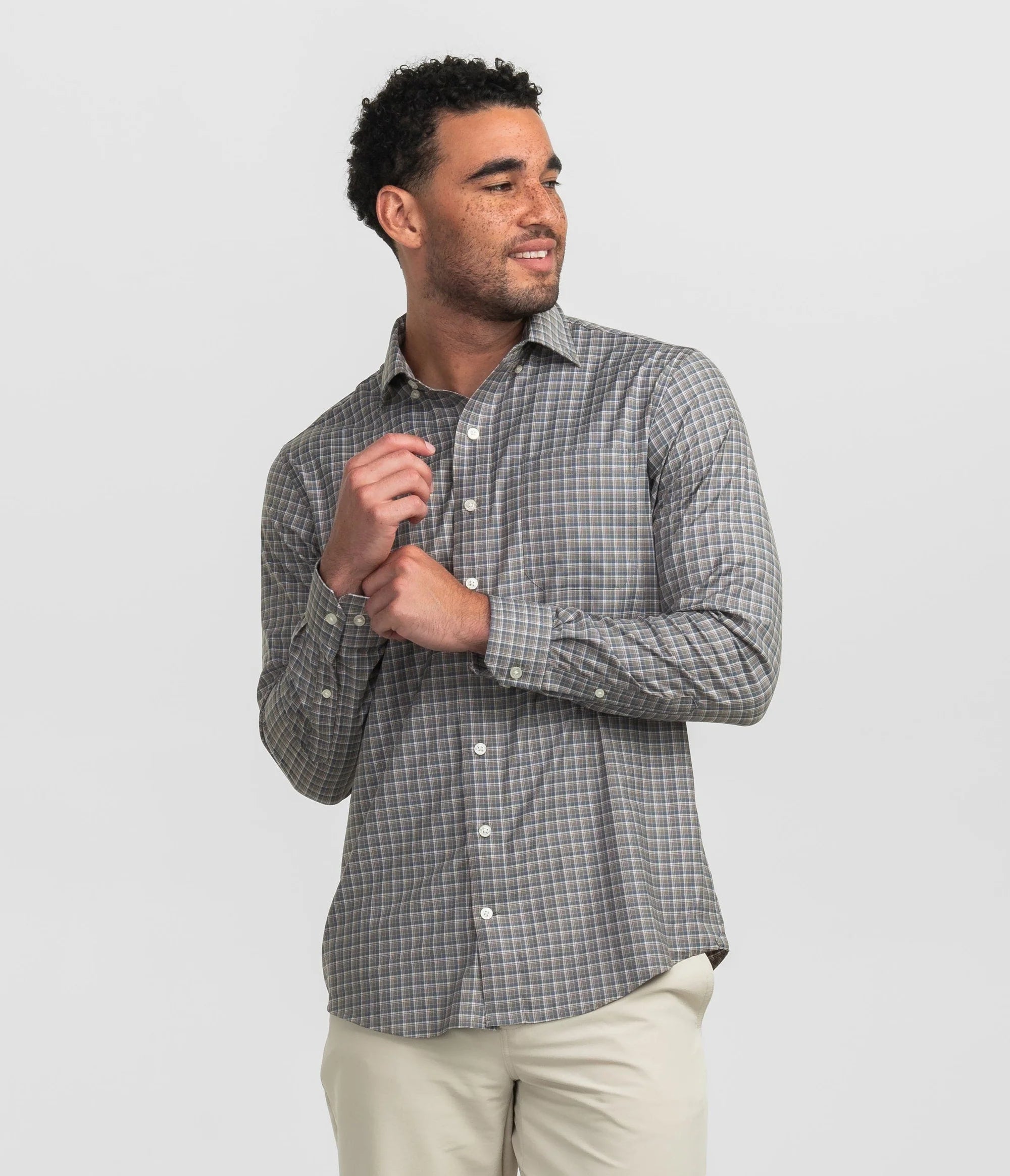 SSCO - Dawson Check Button Down (Spruce)