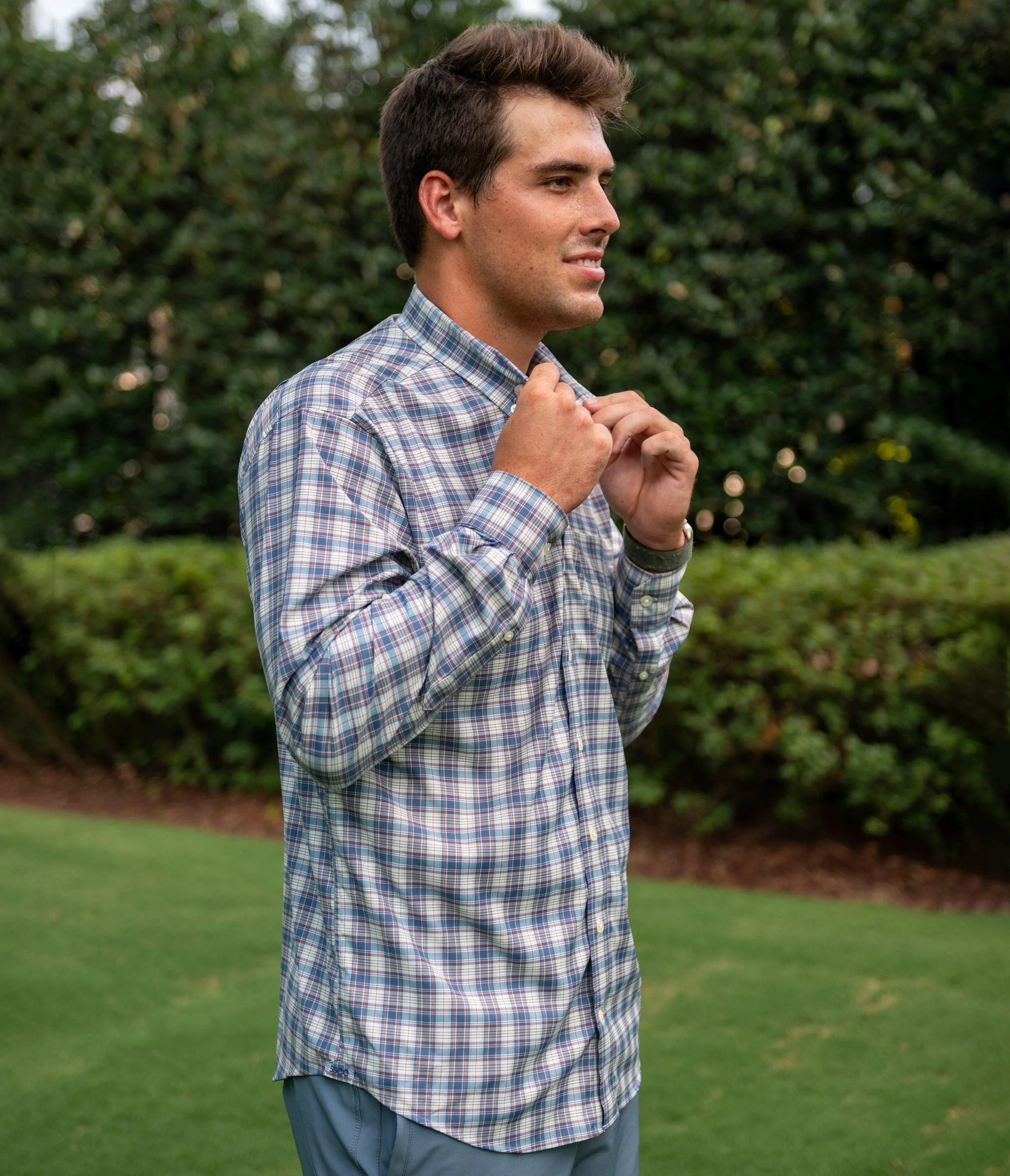 SSCO Edmonton Plaid Button Down (Coastline)