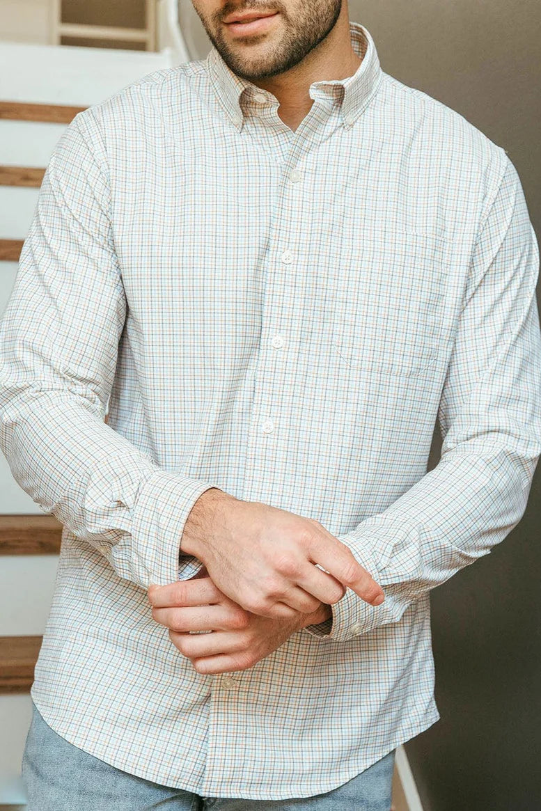 SSCO - Hudson Check Button Down (Angora) FINAL SALE