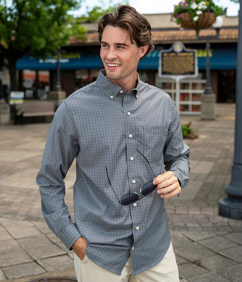 SSCO - Hudson Check Button Down (Weathervane)