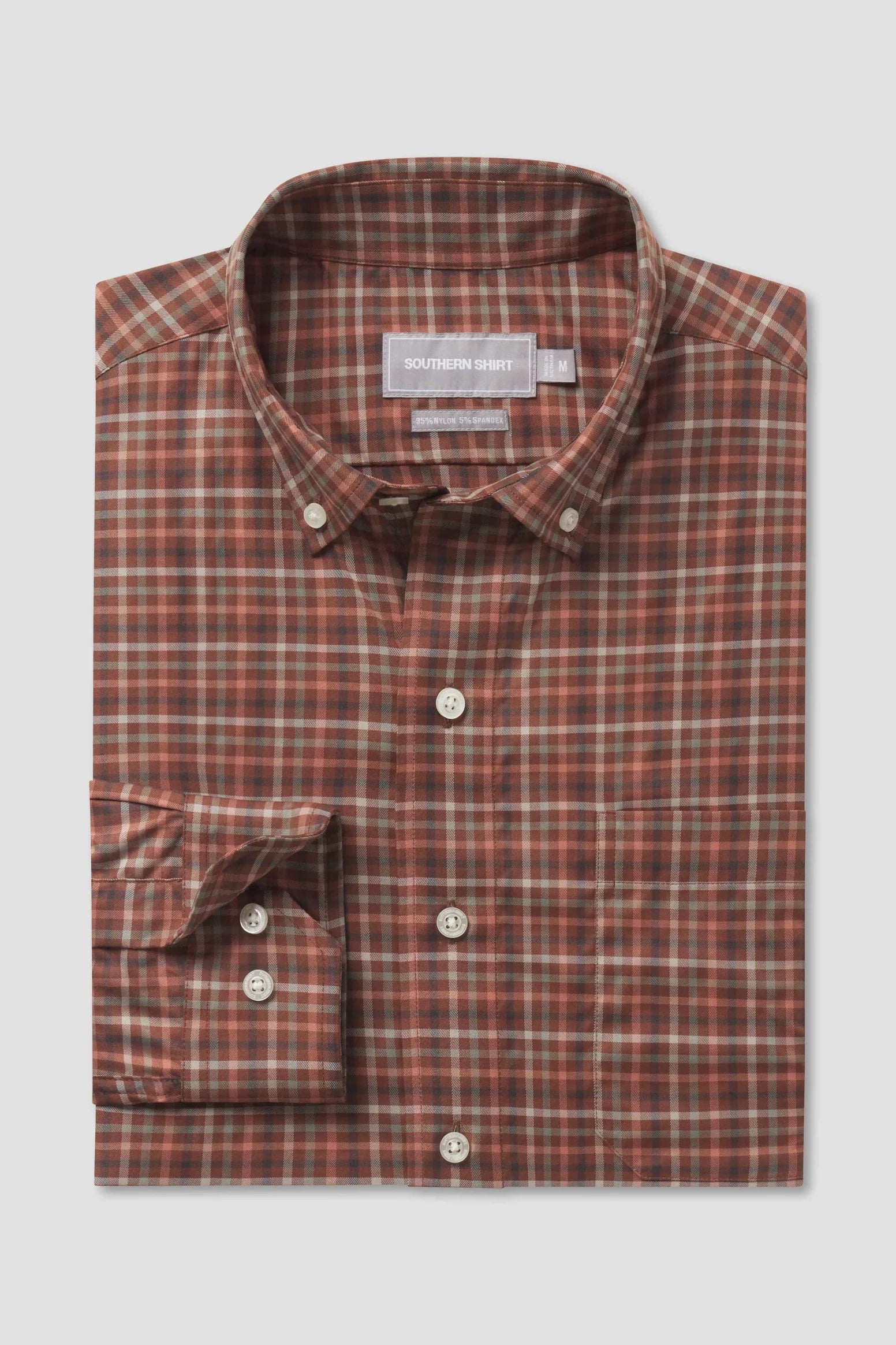 SSCO - Samford Check Button Down (Hazelnut) FINAL SALE