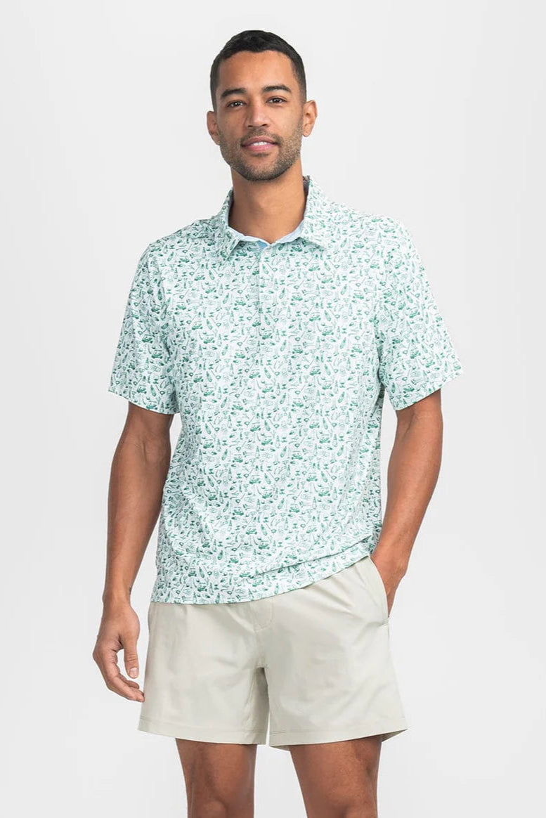 SSCO - Tapped In Printed Polo (Meadow)