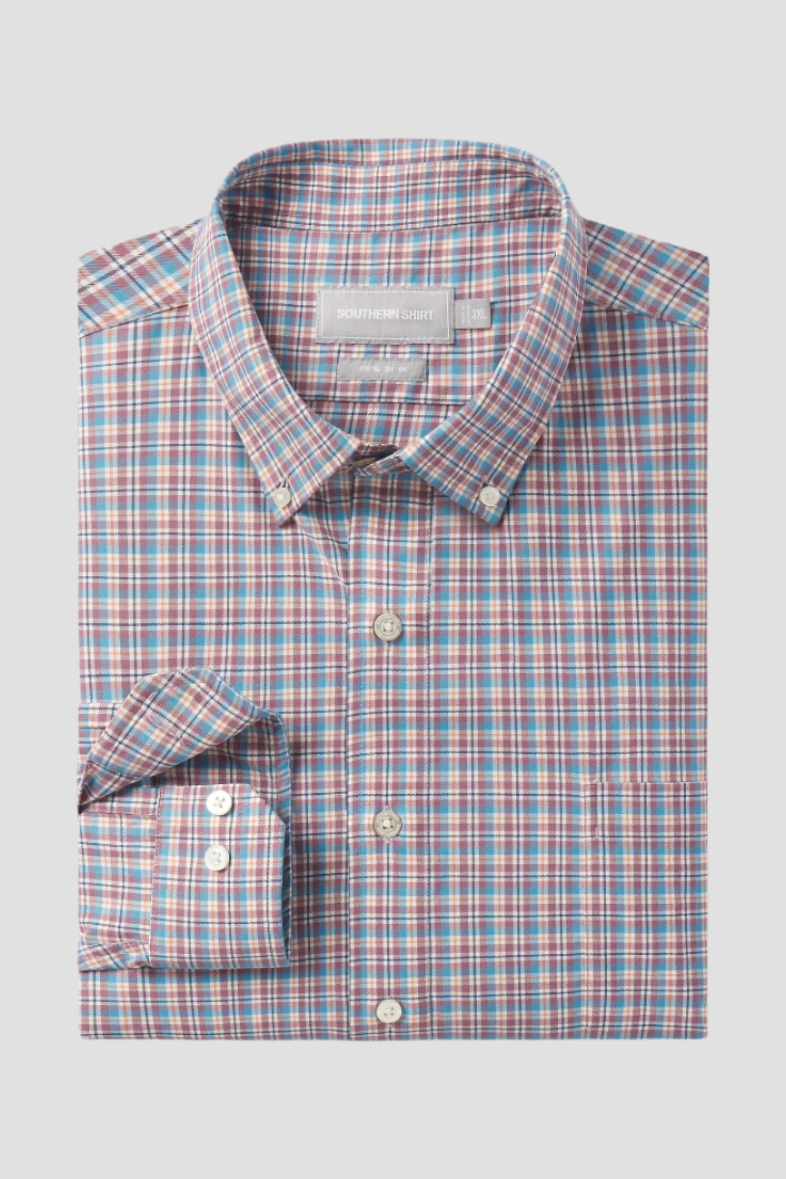 SSCO - Columbia Plaid Button Down (Country Blue)  FINAL SALE