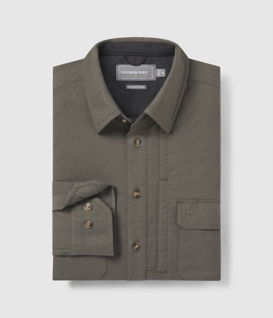 Southern Shirt All Terrain Tech Flannel - Dusty Olive *Final Sale*