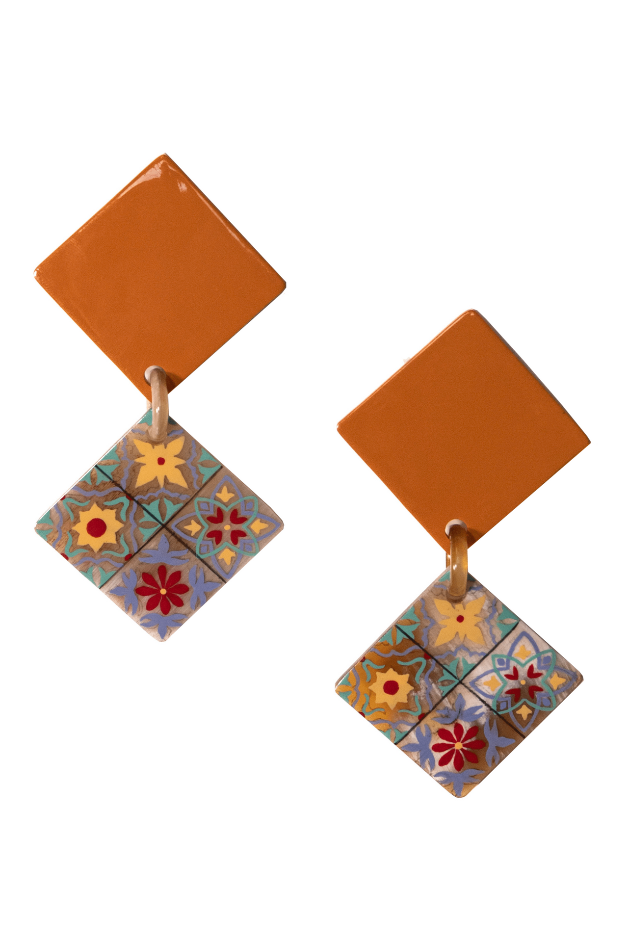 Sunshine Tienda - Burnt Teja Drop Earrings