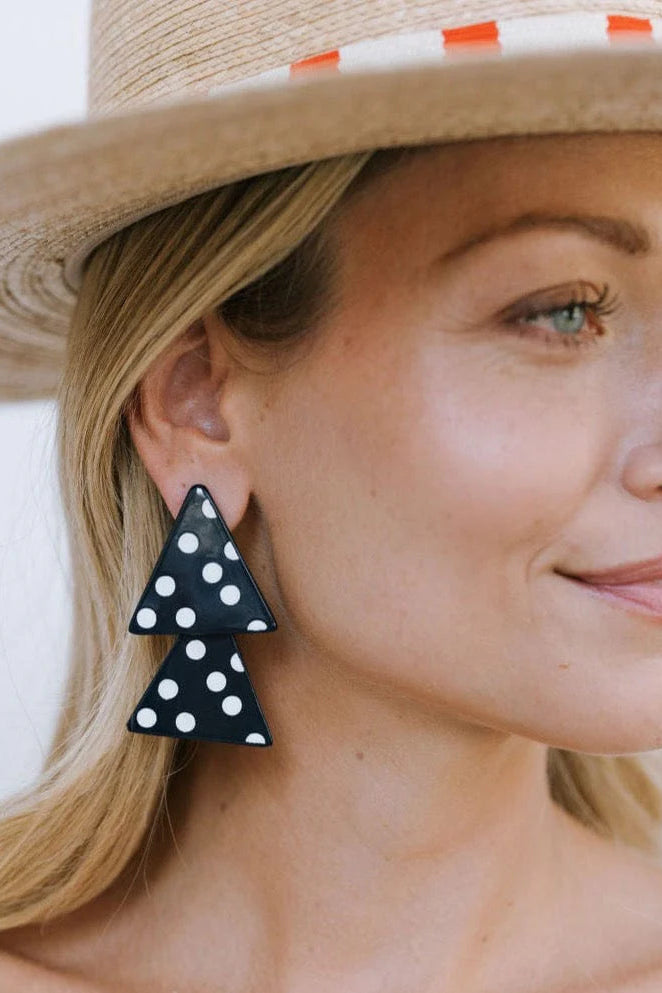 Sunshine Tienda - Polka Triangle Earrings