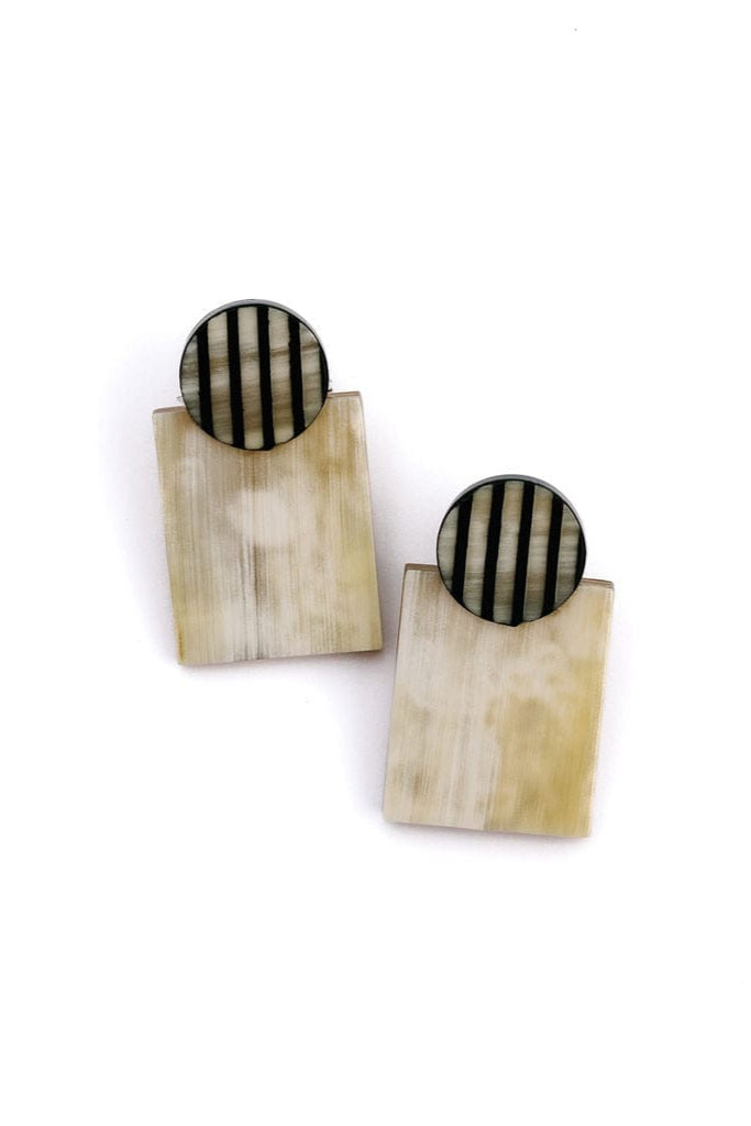 Sunshine Tienda - Tuxedo Stripe Post Earrings