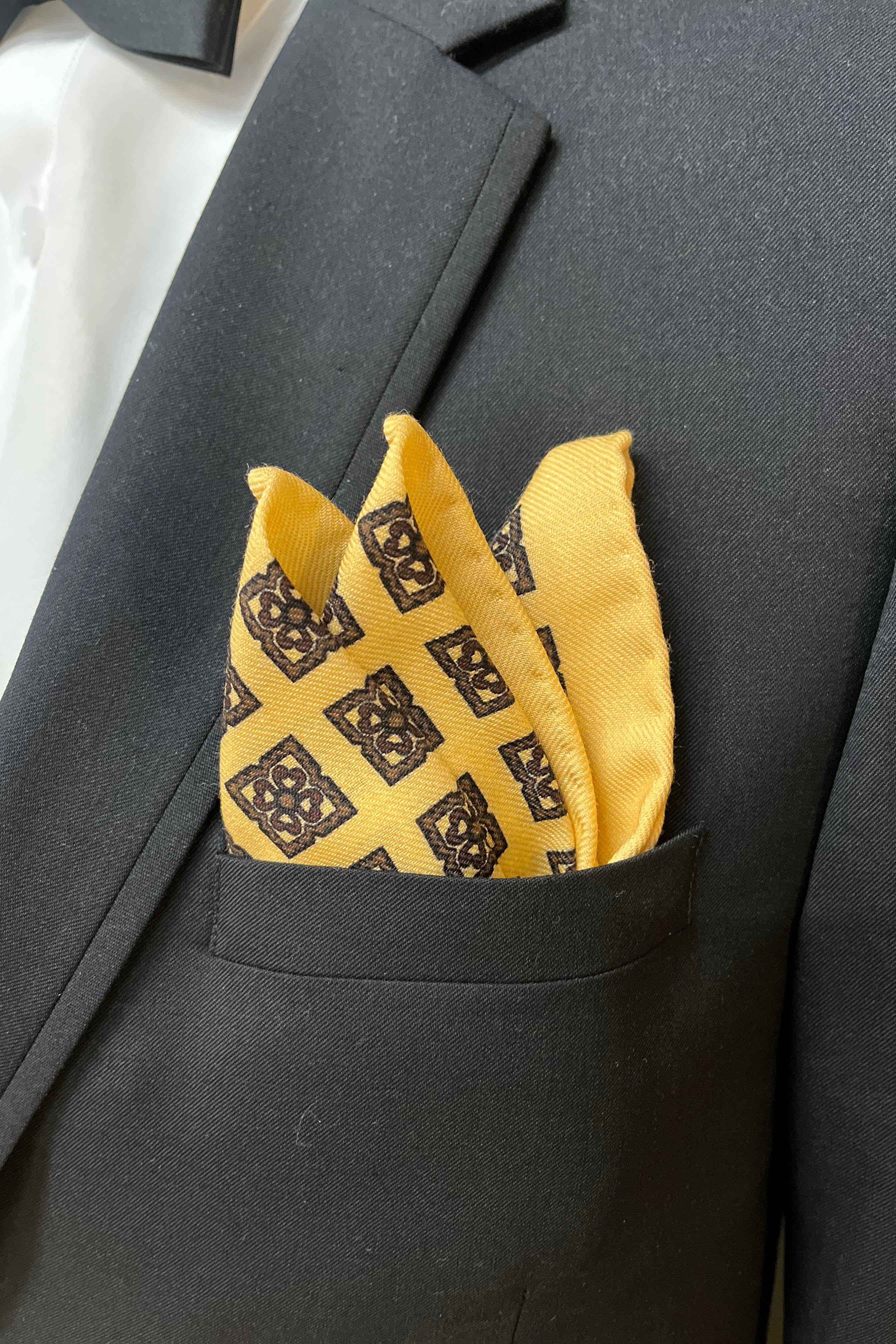 The Wheat Silk Pocket Square (Yellow)