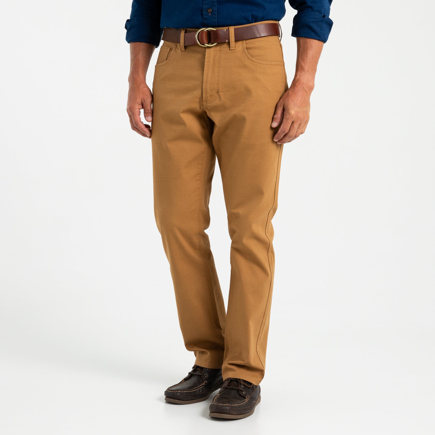 Duck Head Pinpoint Canvas Five Pocket Pant - Bistre Brown