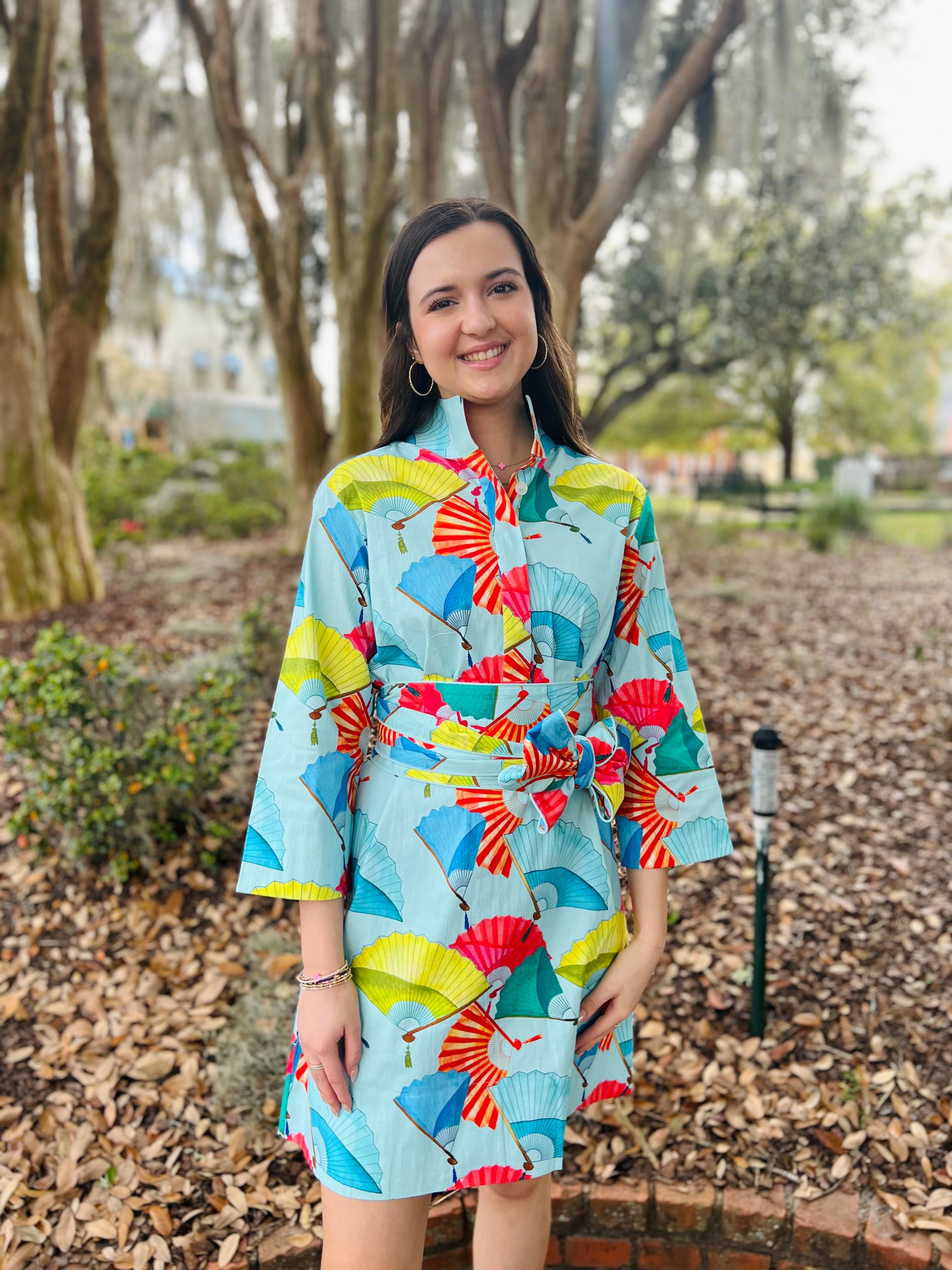 Holly Shae Liz Top - Blue Micro Quail