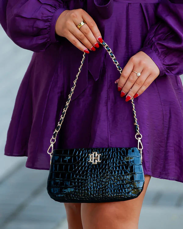 Caroline Hill - Livi Crossbody (Black Patent EC)