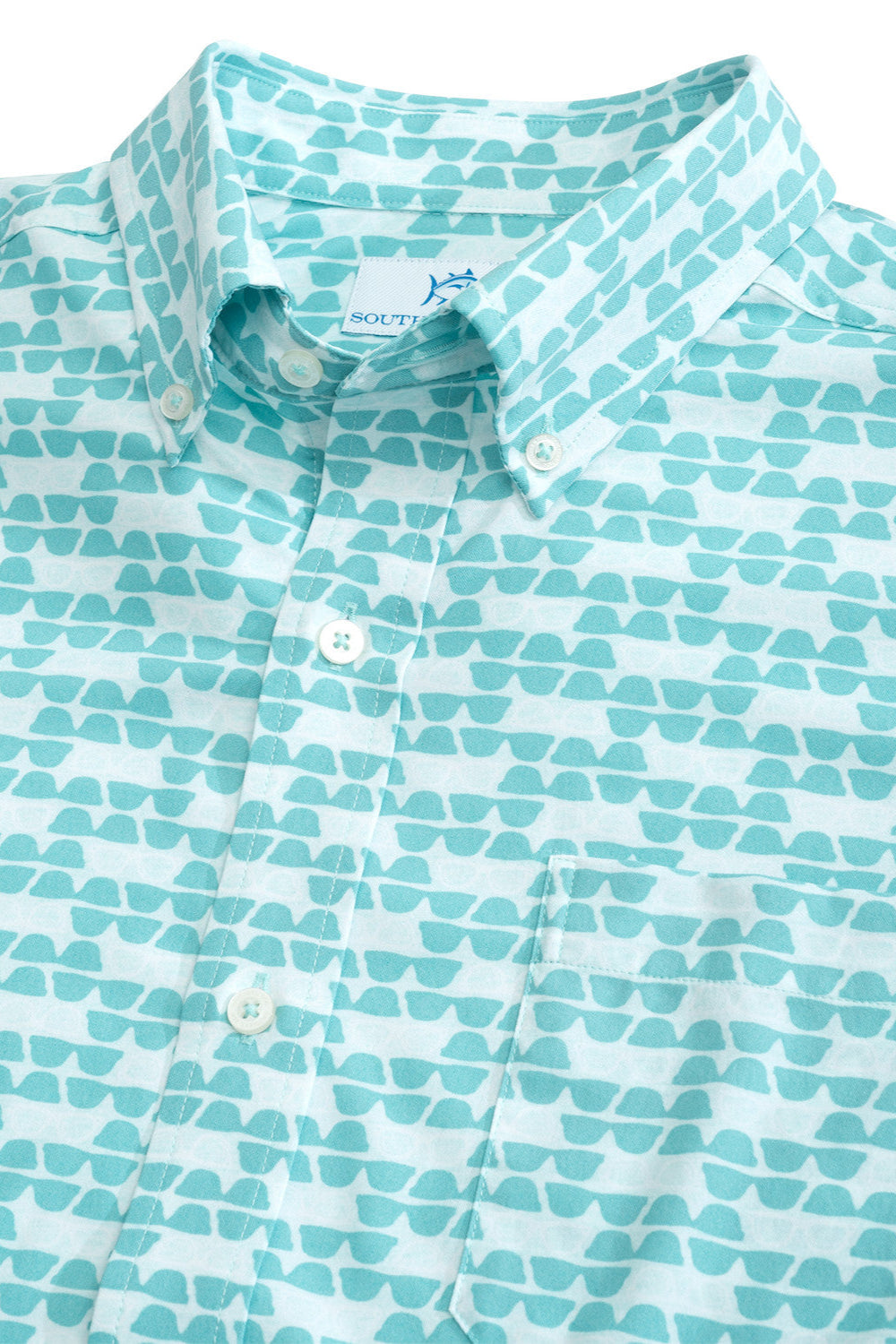 Southern Tide - brrr Stay Shady Sportshirt (Heather Wake Blue) FINAL SALE